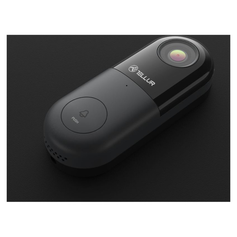 Tellur Smart WiFi Video DoorBell 1080P, PIR, Wired Black