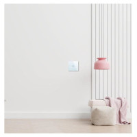 Spring One Gang, One Way Touch Switch, Glass White