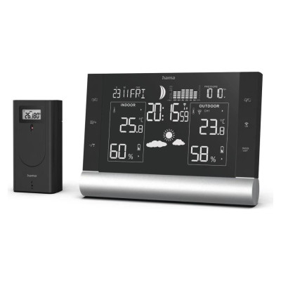 Hama 00186418 Black Line Plus Weather Station black
