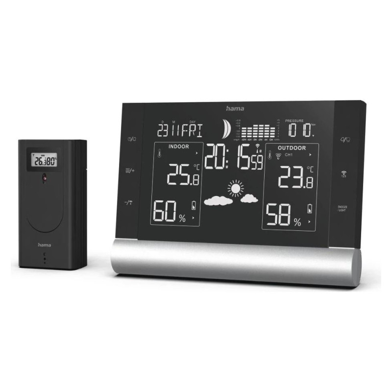 Hama 00186418 Black Line Plus Weather Station black