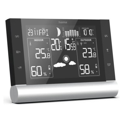 Hama 00186418 Black Line Plus Weather Station black