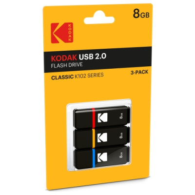 Kodak USB2.0 K100 8GB P3 EKMMD8GK102P3 (3 pcs)