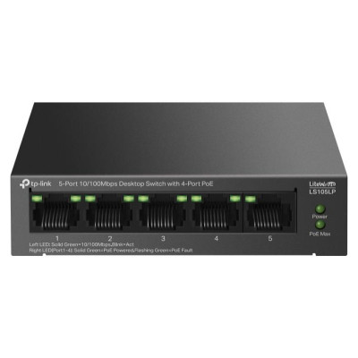 Tp-Link Switch|TP-LINK|LS105LP|Desktop/pedestal|5x10Base-T / 100Base-TX|PoE ports 4|LS105LP