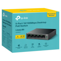 Tp-Link Switch|TP-LINK|LS105LP|Desktop/pedestal|5x10Base-T / 100Base-TX|PoE ports 4|LS105LP