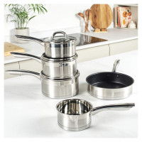 Salter BW06746EU7 Timeless Collection Stainless Steel 5 Piece Pan Set
