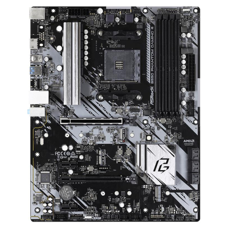 Asrock Mainboard|ASROCK|AMD B550|SAM4|ATX|2xPCI-Express 3.0 1x|1xPCI-Express 3.0 4x|2xM.2|1xPCI-Express 4.0 16x|Memory DDR4|Memory slots 4|1xHDMI|2xAudio-In|1xAudio-Out|6xUSB 3.2|1xPS/2|1xRJ45|B550PHANTOMGAMING4