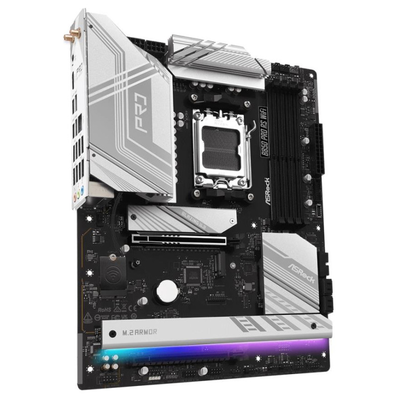 Asrock Mainboard|ASROCK|AMD B850|SAM5|ATX|Memory DDR5|Memory slots 4|1xPCI-Express 4.0 16x|1xPCI-Express 5.0 16x|1xM.2|1xHDMI|1xAudio-In|1xAudio-Out|1xMicrophone|6xUSB 2.0|4xUSB 3.2|2xUSB-C|1xRJ45|B850PRORSWIFI