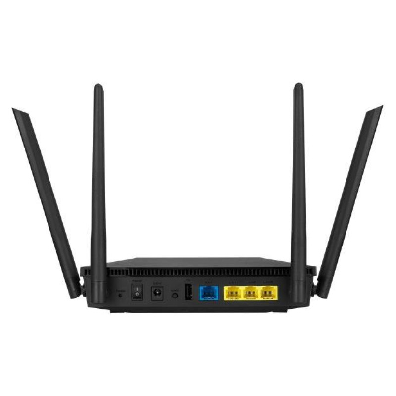 Asus Wireless Router|ASUS|Wireless Router|1800 Mbps|Wi-Fi 6|USB|1 WAN|3x10/100/1000M|Number of antennas 4|RT-AX53U