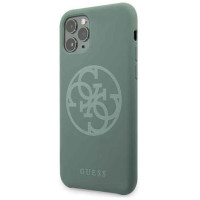 Guess GUHCN58LS4GKA iPhone 11 Pro khaki hard case Silicone 4G Tone On Tone
