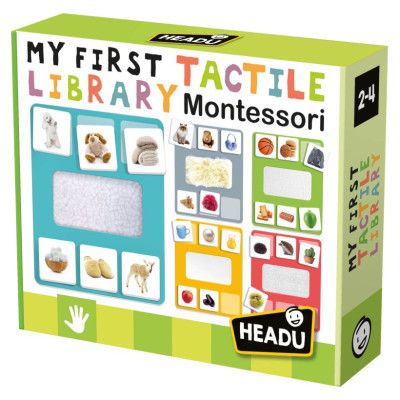 Headu Montessori Izglītojo&scaron;a spēle &acute;&acute;Mana pirmā taktilā bibliotēka&acute;&acute;
