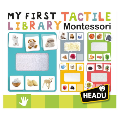 Headu Montessori Izglītojo&scaron;a spēle &acute;&acute;Mana pirmā taktilā bibliotēka&acute;&acute;