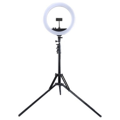 Puluz LED Ring Lamp 34.5cm with Tripod Stand up to 1.85m, Mirror, Phone Clamp, USB