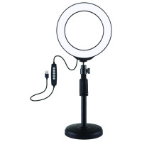 Puluz LED Ring Lamp 16cm With Desktop Mount Up to 33cm, USB, RGBW