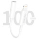 Dudao audio adapter headphone adapter from Lightning to 3.5 mm mini jack white (L16i white)