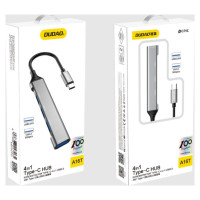 Dudao HUB 4in1 USB-C - 4x USB-A (3 x USB2.0 / USB3.0) 6.3cm black (A16T)
