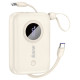 Dudao K14 10000mAh power bank with USB-C / Lightning cables - beige