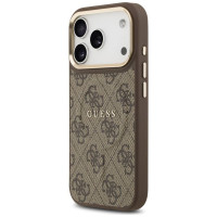 Guess 4G PU Classic Logo MagSafe Case for iPhone 17 Pro - Brown