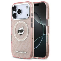 Karl Lagerfeld IML Choupette Head Logo MagSafe Case for iPhone 17 Pro - Pink