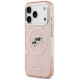 Karl Lagerfeld IML Glitter Karl&Choupette Heads Logo MagSafe Case for iPhone 17 Pro Max - Pink