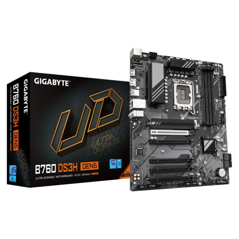 Gigabyte Mainboard|GIGABYTE|Intel B760 Express|LGA1700|ATX|Memory DDR5|Memory slots 4|B760DS3HGEN5