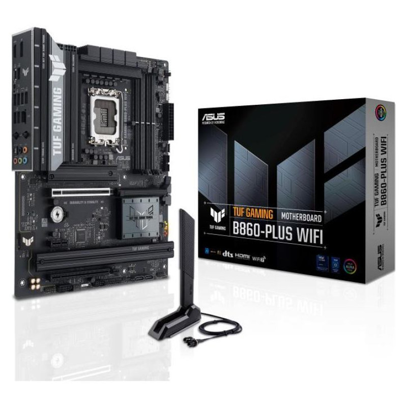 Asus Mainboard|ASUS|Intel B860 Express|LGA1851|ATX|Memory DDR5|Memory slots 4|1xPCI-Express 4.0 1x|1xPCI-Express 4.0 16x|1xPCI-Express 5.0 16x|3xM.2|1xHDMI|1xDisplayPort|2xUSB 2.0|3xUSB 3.0|2xUSB 3.2|1xUSB-C|1xOptical S/PDIF|1xRJ45|5xAudio port|TUFGAMINGB