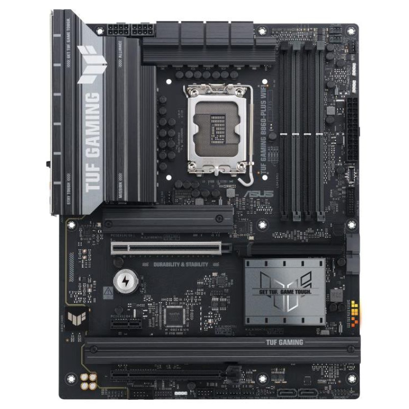 Asus Mainboard|ASUS|Intel B860 Express|LGA1851|ATX|Memory DDR5|Memory slots 4|1xPCI-Express 4.0 1x|1xPCI-Express 4.0 16x|1xPCI-Express 5.0 16x|3xM.2|1xHDMI|1xDisplayPort|2xUSB 2.0|3xUSB 3.0|2xUSB 3.2|1xUSB-C|1xOptical S/PDIF|1xRJ45|5xAudio port|TUFGAMINGB