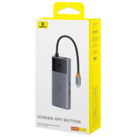 Baseus USB HUB 6in1 Baseus Metal Gleam Series II USB-A/USB-C/USB-C PD/HDMI/RJ45 - black