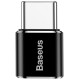 Baseus Mini Micro USB to USB-C adapter - black