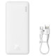 Baseus Airpow 20W 10000mAh Power Bank with Baseus Simple Series USB-A - USB-C 30 cm Cable - White
