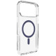 Puro Lite Mag TPU+PC Case Compatible with MagSafe for iPhone 17 Pro - Transparent with Blue Ring