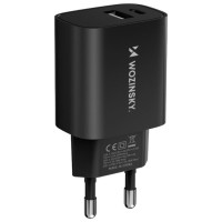 Wozinsky WGWCB USB-A USB-C 20W wall charger - black