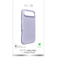 Puro Pure Icon Mag Pro Liquid Silicone Case for iPhone 17 Air, MagSafe Compatible, with Camera Protection and Aluminum Buttons - Pink