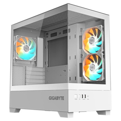 Gigabyte Case|GIGABYTE|GB-C201PI|MidiTower|Case product features Rackmountable/Accessory/Transparent panel|Not included|MicroATX|MiniITX|Colour White|GB-C201PI