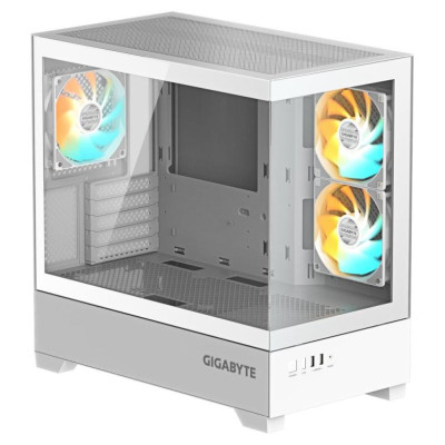 Gigabyte Case|GIGABYTE|GB-C201PI|MidiTower|Case product features Rackmountable/Accessory/Transparent panel|Not included|MicroATX|MiniITX|Colour White|GB-C201PI