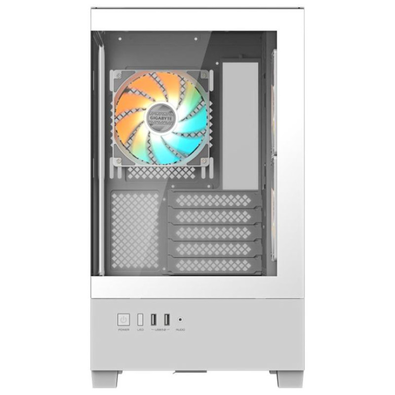 Gigabyte Case|GIGABYTE|GB-C201PI|MidiTower|Case product features Rackmountable/Accessory/Transparent panel|Not included|MicroATX|MiniITX|Colour White|GB-C201PI