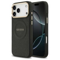 Guess Peony Hot Stamp MagSafe Case for iPhone 17 Pro Max - Black