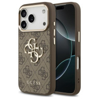 Guess 4G Big 4G Classic Logo Case for iPhone 17 Pro - Brown and Gold