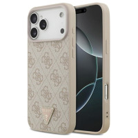 Guess Leather 4G Triangle Strass MagSafe Case for iPhone 17 Pro Max - Pink