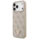 Guess Leather 4G Triangle Strass MagSafe Case for iPhone 17 Pro Max - Pink