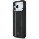 Mercedes Leather Star Pattern Stripes MagSafe Case for iPhone 17 Pro Max - Black