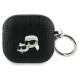 Karl Lagerfeld Monogram Karl & Choupette Head Case for AirPods 4 - Black