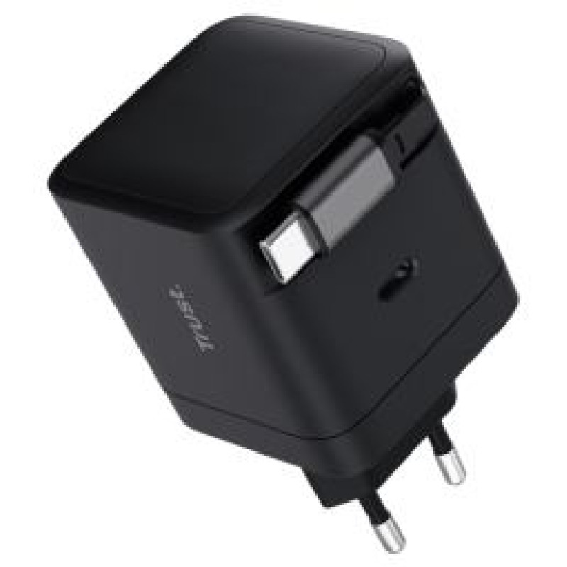 Trust Lādētājs Trust Maxo 65W Black USB-C 67 cm izvelkams vads