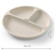 Babyono Silikona šķīvis 1482/04 beige + elastīgas karotes 1066 DĀVANĀ!