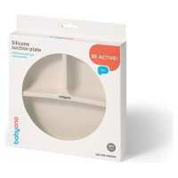 Babyono Silikona šķīvis 1482/04 beige + elastīgas karotes 1066 DĀVANĀ!