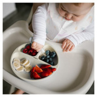 Babyono Silikona šķīvis 1482/04 beige + elastīgas karotes 1066 DĀVANĀ!