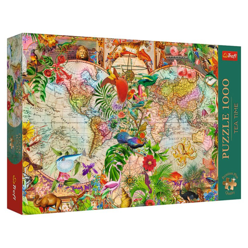 Trefl Premium Plus Puzle Senās pasaules karte, 1000 gab.