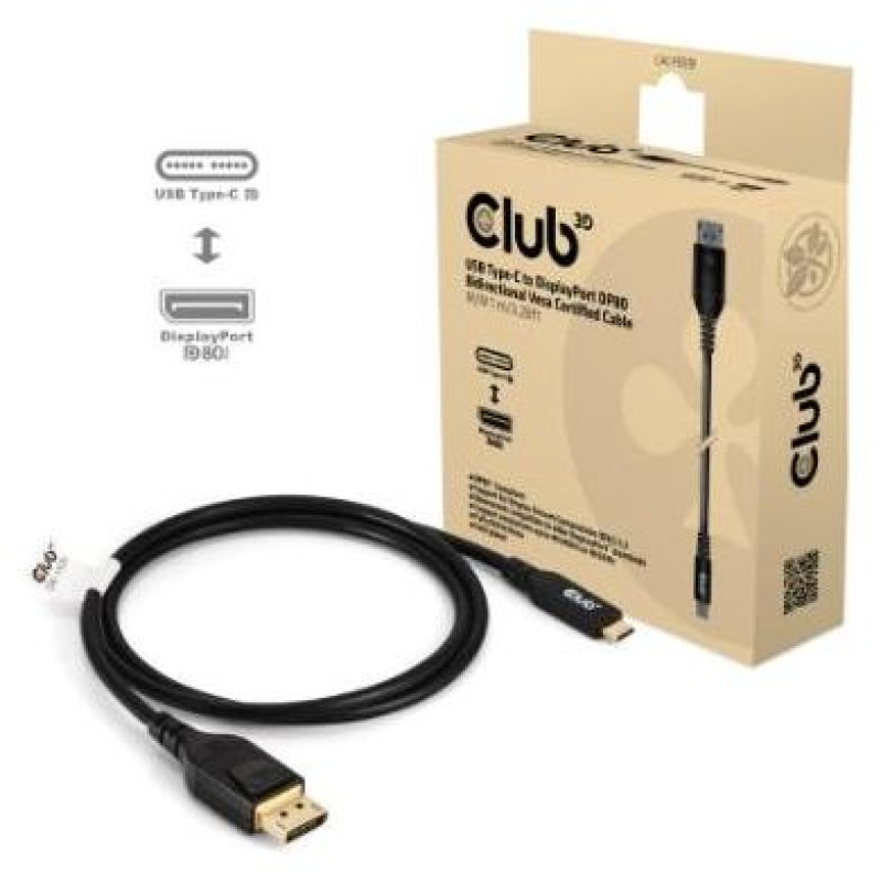 Club3D CABLE USB-C TO DP 1M/M/M CAC-1559 CLUB3D