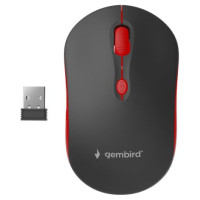 Gembird MOUSE USB OPTICAL WRL BLACK/RED MUSW-4B-03-R GEMBIRD