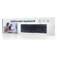 Gembird KEYBOARD MULTIMEDIA USB ENG/BLACK KB-UM-107 GEMBIRD
