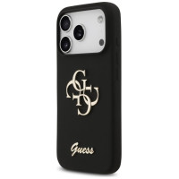 Guess Silicone Big 4G Script Case for iPhone 17 Pro - Black
